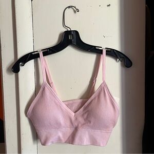 NWT Pink Ribbed Bralette size M